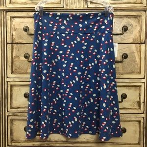 ♦️2/$30 Patriotic Azure LuLaRoe A-line Skirt / Top